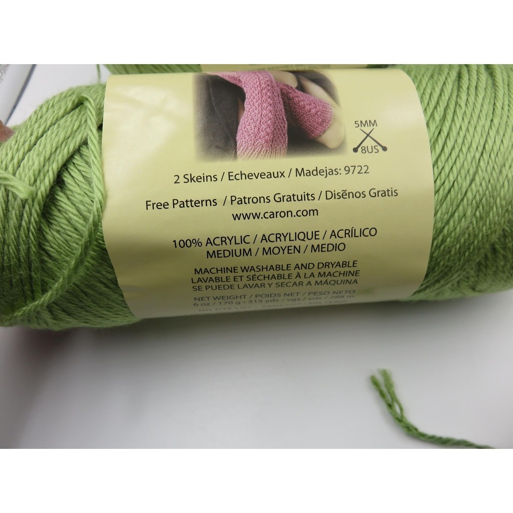 Caron Simply Soft Yarn Green Rose Garden Mary Maxim Mermaid Cocoon Pattern 99032 - Picture 12 of 15